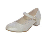 KID'S SHOES CHAMPAGNE GLITTER HEELS AMENITY-35K