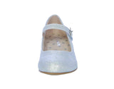 KID'S SHOES SILVER GLITTER HEELS AMENITY-35K