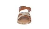 KID'S SHOES TAN PU/GLITTER SANDALS ANI-1KA