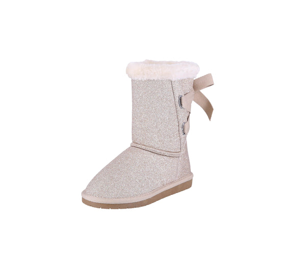 KID'S SHOES GLITTER GOLD BOOTIES ANN-28K