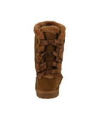BABY'S SHOES SUEDE TAN BOOTS ANN-34KA