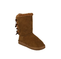 BABY'S SHOES SUEDE TAN BOOTS ANN-34KA