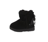 KID'S SHOES SUEDE BLACK BOOTS ANNIE-16K