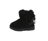 KID'S SHOES SUEDE BLACK BOOTS ANNIE-16K