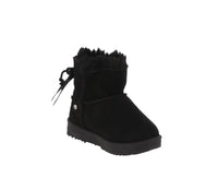 KID'S SHOES SUEDE BLACK BOOTS ANNIE-16K