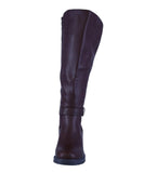 WOMAN'S SHOES BROWN PU BOOTS AQUA-1