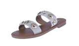 WOMAN'S SHOES IVORY RAFFIA SANDALS ARIA-8