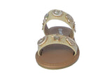KID'S SHOES BEIGE RAFFIA SANDALS ARIA-8K