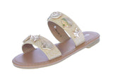 KID'S SHOES BEIGE RAFFIA SANDALS ARIA-8K