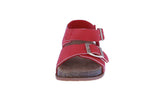 BABY'S SHOES RED NUB SANDALS ASHINE-03A