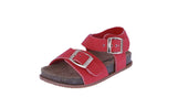 BABY'S SHOES RED NUB SANDALS ASHINE-03A