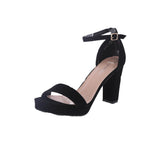 WOMAN'S SHOES BLACK NUB HEELS ASIA-1