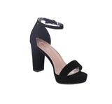 WOMAN'S SHOES BLACK NUB HEELS ASIA-1