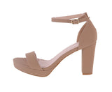 WOMAN'S SHOES TAN NUB HEELS ASIA-1