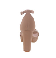 WOMAN'S SHOES TAN NUB HEELS ASIA-1