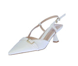 WOMAN'S HEELS WHITE PU AURELIA-73W
