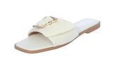 WOMAN'S SHOES IVORY LINEN SANDALS AUTUMN-27