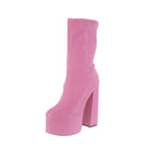 WOMAN'S SHOES PINK PU BOOTIES BALLI-1