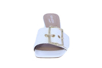 WOMEN'S SHOES WHITE PU LEATHER HEELS BAMBOO-1