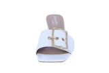 WOMEN'S SHOES WHITE PU LEATHER HEELS BAMBOO-1