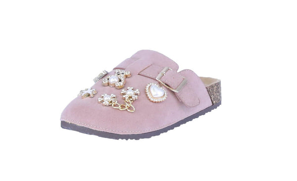 KID'S SHOES PINK NUB SLIP ON MULES CLOGS BERK-84K