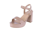WOMAN'S SHOES CAMEL PU LEATHER HEELS BEVERLY-5