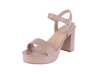 WOMAN'S SHOES CAMEL PU LEATHER HEELS BEVERLY-5