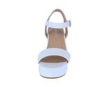 WOMAN'S SHOES WHITE PU LEATHER HEELS BEVERLY-5