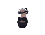 WOMAN'S SHOES BLACK NUB/PU HEELS BOBBI-2