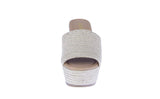 WOMAN'S SHOES BEIGE/JUTE RAFFIA WEDGE SANDAL BOUNTY