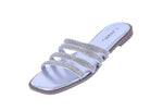 WOMAN'S SHOES SILVER GLITTER PU/STONE BRANDY-2