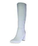 WOMAN'S SHOES WHITE PU LEATHER BOOTS BRAZIL-72