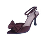 WOMAN'S HEELS BROWN SATIN BREETA-65