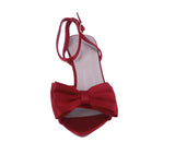 WOMAN'S HEELS RED SATIN BREETA-65