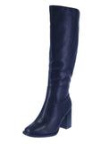 WOMAN'S BOOTS BLACK PU LEATHER CAMI-1