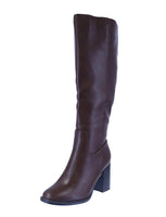 WOMAN'S BOOTS BROWN PU LEATHER CAMI-1