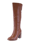 WOMAN'S BOOTS COGNAC PU LEATHER CAMI-1