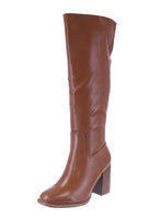 WOMAN'S BOOTS COGNAC PU LEATHER CAMI-1