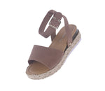 KID'S SHOES TAN NUB WEDGE SANDAL CANDIDE-1K