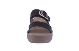 WOMAN'S SHOES BROWN PU LEATHER SANDALS CANDOR