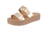 WOMAN'S SHOES GOLD METALLIC SANDALS CANDOR