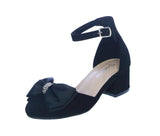 KID'S SHOES BLACK NUB HEELS CASSIE-1K