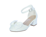 KID'S SHOES WHITE PU LEATHER HEELS CASSIE-1K