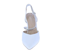 WOMAN'S SHOES WHITE PU/RHINESTONES HEELS CASSIE-26