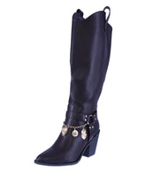 WOMAN'S SHOES BROWN PU LEATHER BOOTS CATTLE-73