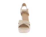 WOMAN'S SHOES ESPADRILLE RAFFIA WEDGE SANDAL CHATWIN