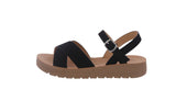 WOMAN'S SHOES BLACK NUB SANDALS CHESTER