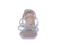 WOMAN'S SHOES NUDE CLEAR GLITTER HEELS CHIC-1