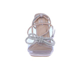 WOMAN'S SHOES NUDE CLEAR GLITTER HEELS CHIC-1