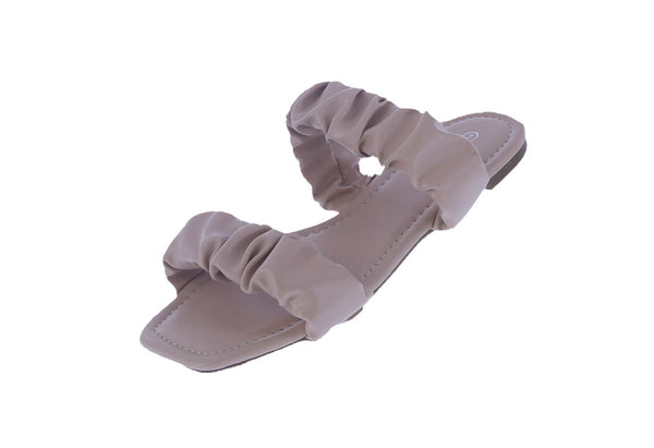 WOMAN'S SHOES NUDE PU SANDALS CHIC-3